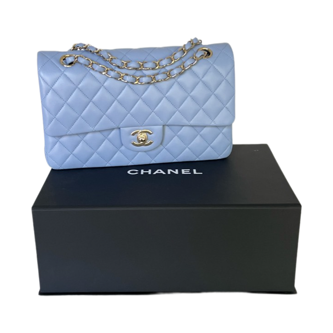 Chanel Limited Release Pastel Blue Classic Flap Bag – Designer
